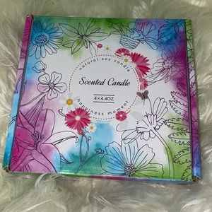 4 scented soy candles